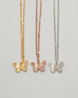 shiny butterfly necklace