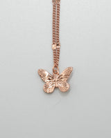 shiny butterfly necklace