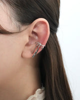 asymmetry ribbon ear cuff