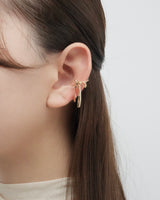 asymmetry ribbon ear cuff