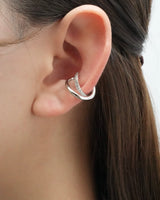 cross cubic ear cuff