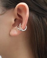 cross cubic ear cuff