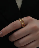 twist chain nuit ring