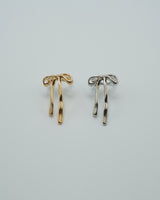 asymmetry ribbon ear cuff