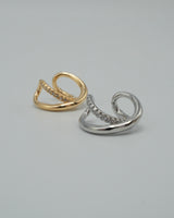 cross cubic ear cuff