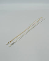 Baroque perl × metal long necklace