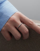 twisted rope ring(silver925)