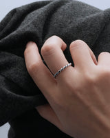 twisted rope ring(silver925)