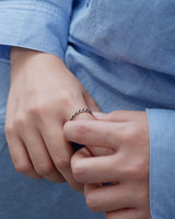 twisted rope ring(silver925)
