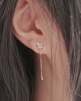 butterfly chain magnetic earring