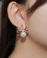 ribbon pearl earring