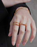 dual curve stainless ring (stainless steel)