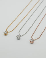 solitaire drop stainless necklace (stainless steel)