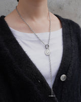 coin toggle stainless necklace