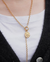 coin toggle stainless necklace