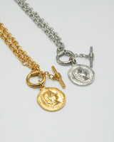 coin toggle stainless necklace