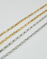 rectangular chain stainless necklace (stainless steel)
