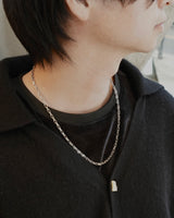 rectangular chain stainless necklace (stainless steel)