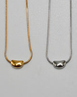 Sleek Bean Snake Chain Necklace(stainless steel)
