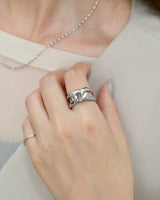 knot link stainless ring (stainless steel)
