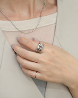 knot link stainless ring (stainless steel)