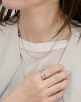 Oval Rice Chain Necklace(stainless steel)