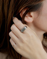 Matte Square Signet Ring(stainless steel)