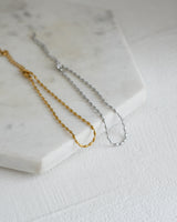 Oval Rice Chain Bracelet(stainless steel)