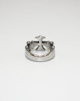Gothic Cross Motif Silver Ring(stainless steel)