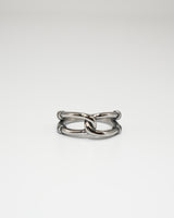 Double Line Knot Silver Ring(stainless steel)