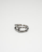 Double Line Knot Silver Ring(stainless steel)