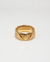 Quilted Pattern Wide Ring(stainless steel)