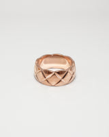 Quilted Pattern Wide Ring(stainless steel)