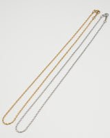 Oval Rice Chain Necklace(stainless steel)