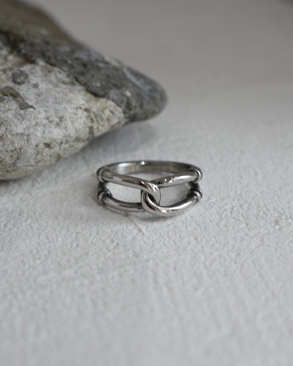 double line knot silver ring(stainless steel) – beller