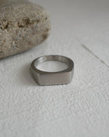 Matte Square Signet Ring(stainless steel)