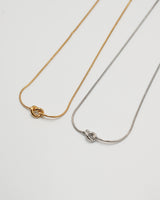 knot snake chain necklace(stainless steel)