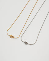 knot snake chain necklace(stainless steel)