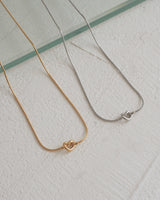 knot snake chain necklace(stainless steel)