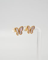butterfly shell stud pierce(stainless steel)