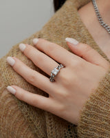 square stone curb chain ring(stainless steel)