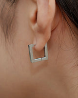 square hoop pierce(stainless steel)