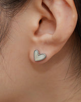 heart shell stud pierce(stainless steel)