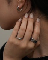 cuban chain wide ring(stainless steel)