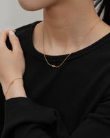 knot snake chain bracelet(stainless steel)