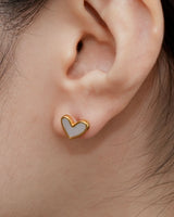 heart shell stud pierce(stainless steel)