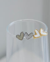 heart shell stud pierce(stainless steel)