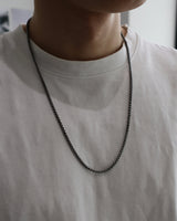 thick black stainless necklace(stainless steel)