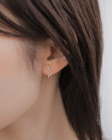 curve leaf pierce & earrings