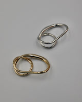 wave cross two finger ring
